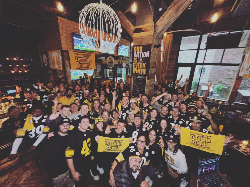Printers Alley New York City Pittsburgh Steelers credit Steelers Nation NYC 1 scaled